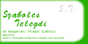 szabolcs telegdi business card